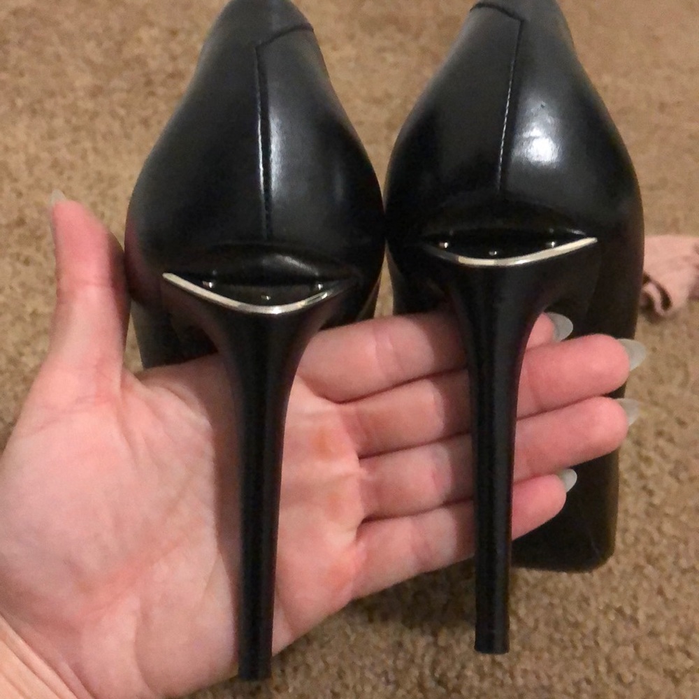Alexander Wang black leather rhodium heel - Picture 4 of 5